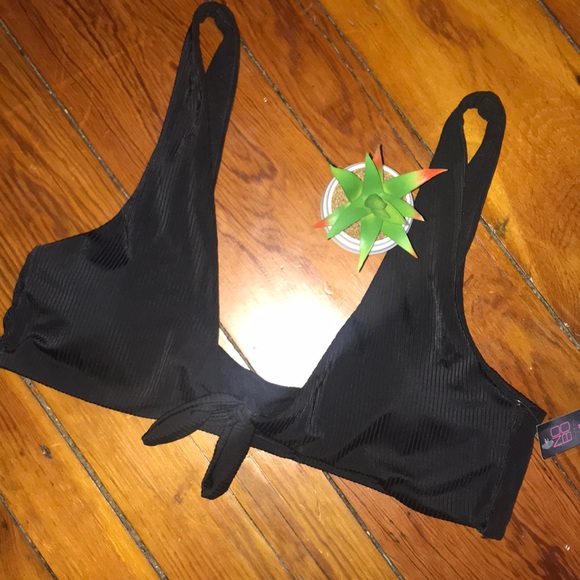 Tie bikini top black - Picture 2 of 5